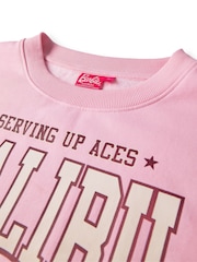 Vanilla Underground Pink Barbie Womens Malibu Club Sweatshirt - Image 3 of 6