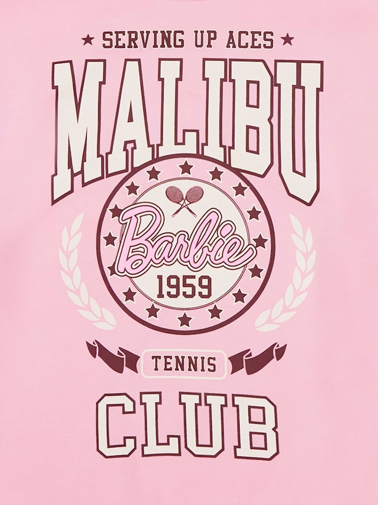 Vanilla Underground Pink Barbie Womens Malibu Club Sweatshirt - Image 6 of 6