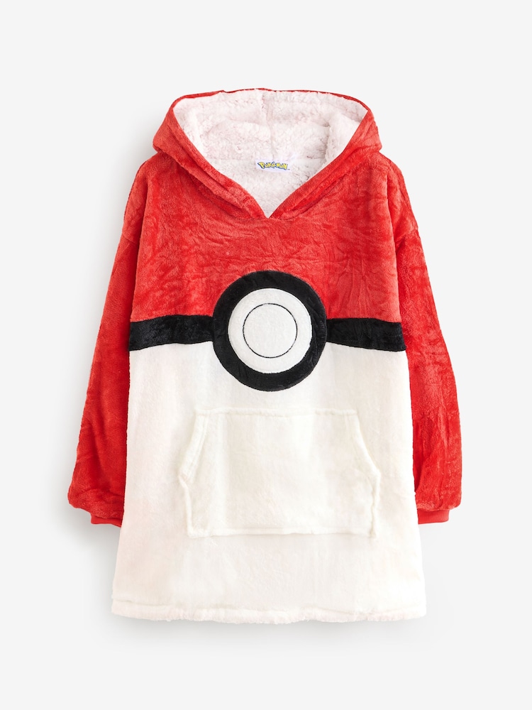 Vanilla Underground Large Unisex Kids Pokemon Pokeball Graphic Print Blanket 100% Cotton Hoodie - Изображение 1 из 3