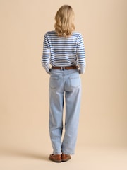 Brakeburn Blue Barrel Leg 100% Cotton Jeans - Image 2 of 6