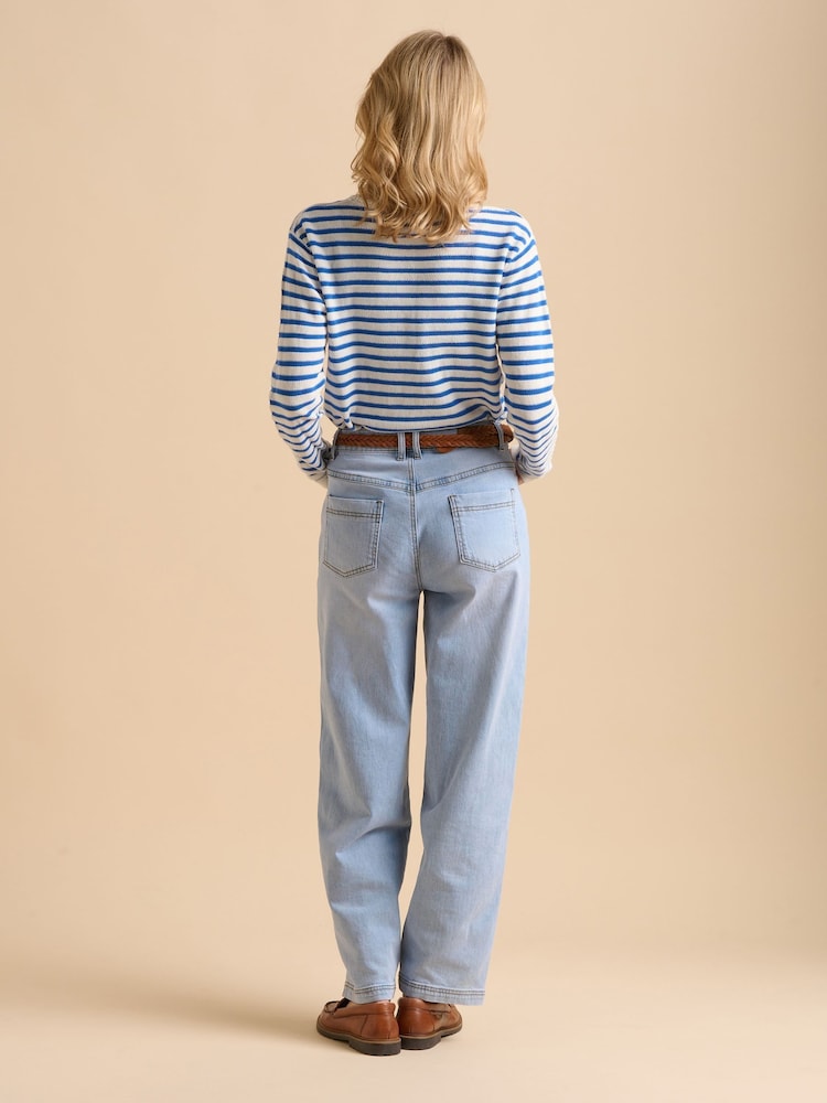 Brakeburn Blue Barrel Leg 100% Cotton Jeans - Image 2 of 6