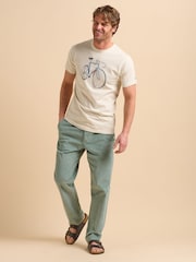 Brakeburn Natural Light Seagul 100% Cotton T-Shirt - Image 1 of 6