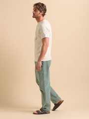 Brakeburn Natural Light Seagul 100% Cotton T-Shirt - Image 4 of 6
