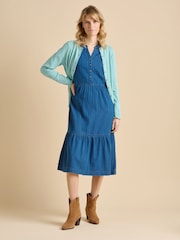 Brakeburn Blue Frill Neck Cardigan - Image 1 of 5