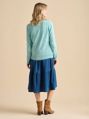 Brakeburn Blue Frill Neck Cardigan - Image 2 of 5
