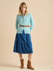 Brakeburn Blue Frill Neck Cardigan - Image 4 of 5