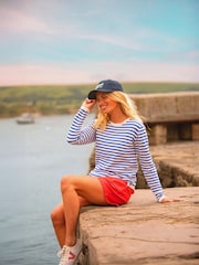 Brakeburn Blue Scallop Neck Knitted Jumper - Image 1 of 6