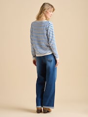 Brakeburn Blue Scallop Neck Knitted Jumper - Image 3 of 6