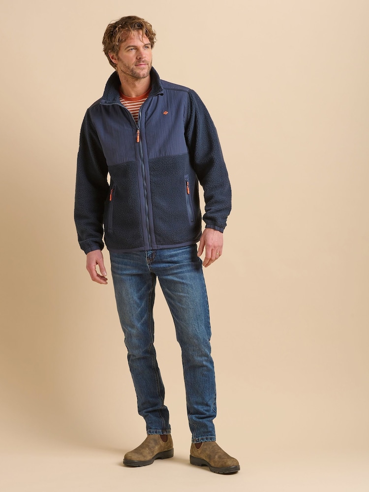Brakeburn Blue Fleece Jacket - Image 4 of 6