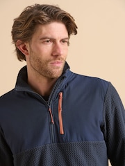 Brakeburn Blue Quarter Zip Micro Fleece - Image 4 of 5