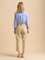 Brakeburn Natural Ankle Crop Wide Leg Trousers - Image 2 of 6