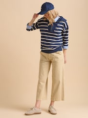 Brakeburn Natural Ankle Crop Wide Leg Trousers - Image 6 of 6