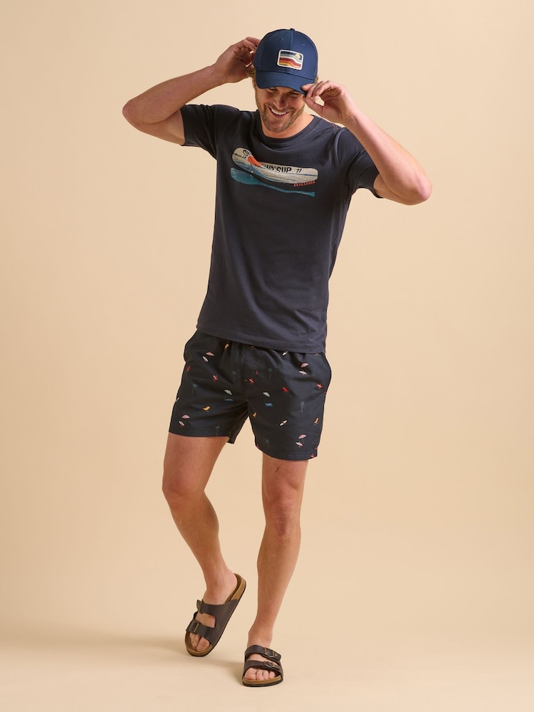 Brakeburn Blue Beach Swimshorts - Image 6 of 6