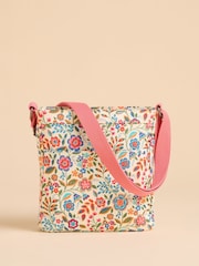 Brakeburn Pink Secret Garden Cross-Body 100% Cotton Bag - Image 2 of 4