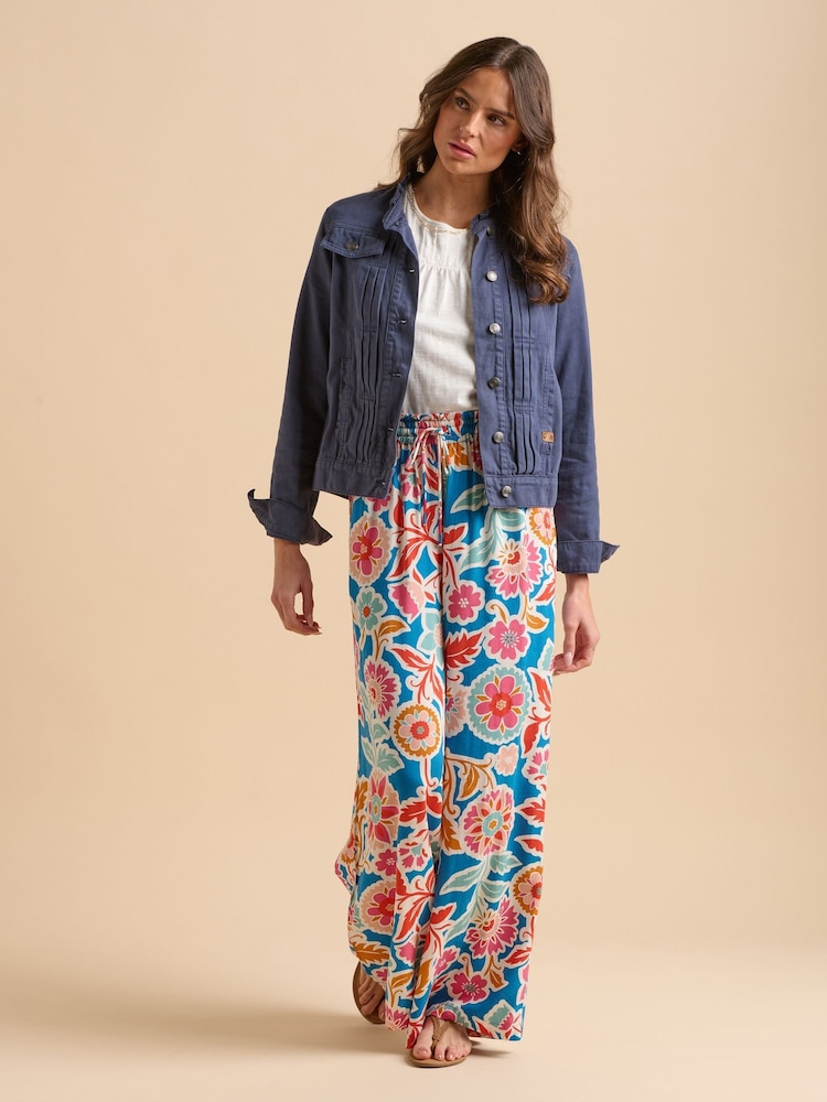 Brakeburn Blue Ruffle Neck Jacket - Image 6 of 6