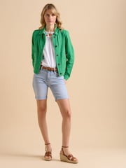 Brakeburn Blue Slim Fit Denim 100% Cotton Shorts - Image 6 of 6