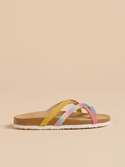 Brakeburn Brown Light Zebra Multi Strap Sandals - Image 1 of 4