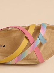 Brakeburn Brown Light Zebra Multi Strap Sandals - Image 2 of 4