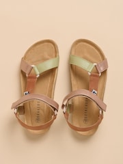 Brakeburn Brown Dark Playful Webbing Strap Sandals - Image 3 of 4