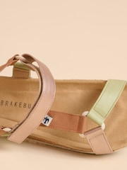 Brakeburn Brown Dark Playful Webbing Strap Sandals - Image 4 of 4