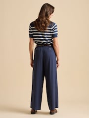 Sininen - Brakeburn Classic Raita Knitted T-paita - Kuva 5 / 5