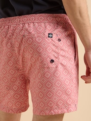 Brakeburn Pink Tile Swimshorts - Image 6 of 6