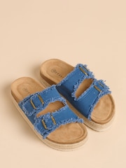 Brakeburn Blue Denim Platform Sandals - Image 2 of 4