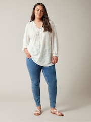 Evans Curve Burnout Print Top - Image 2 of 5