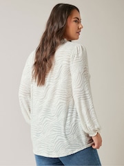Evans Curve Burnout Print Top - Image 3 of 5
