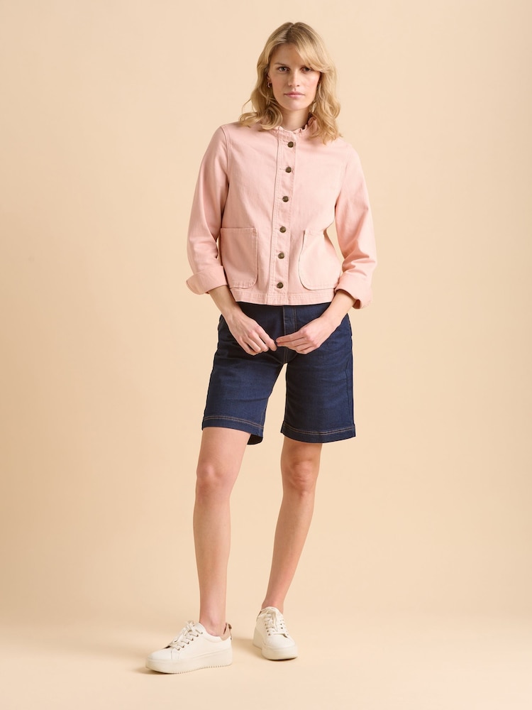 Brakeburn Frill Neck Denim Jacket - Image 2 of 6