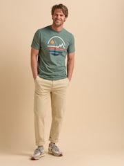 Brakeburn Green Seagul 100% Cotton T-Shirt - Image 1 of 5