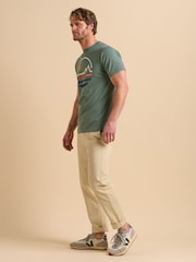 Brakeburn Green Seagul 100% Cotton T-Shirt - Image 3 of 5