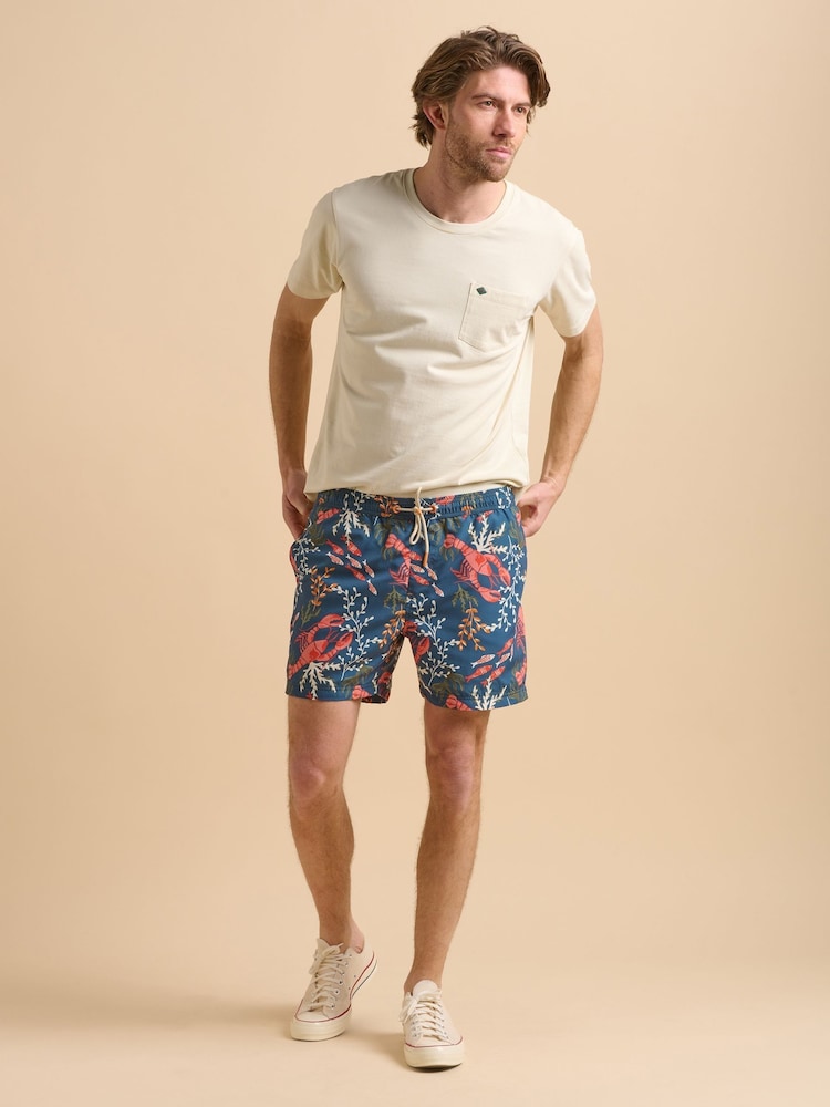 Brakeburn Blue Lobsters Swim Shorts - Image 1 of 6