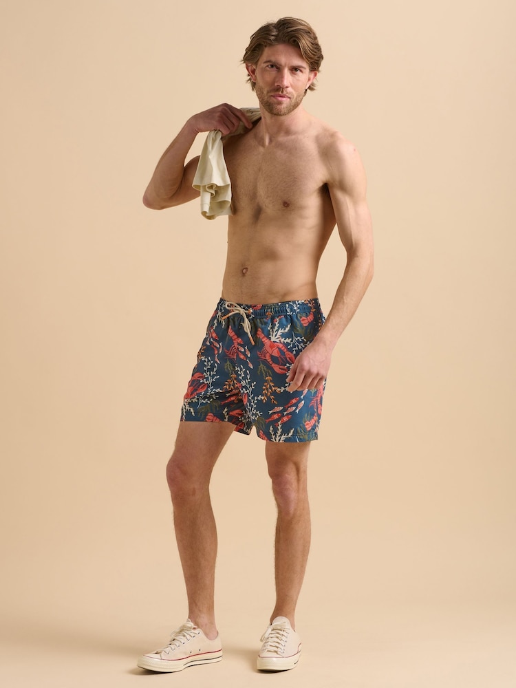 Brakeburn Blue Lobsters Swim Shorts - Image 2 of 6
