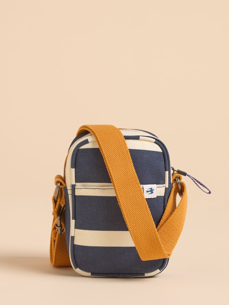 Brakeburn Blue Small Harbour 100% Cotton Cross-Body Bag - Image 2 of 4