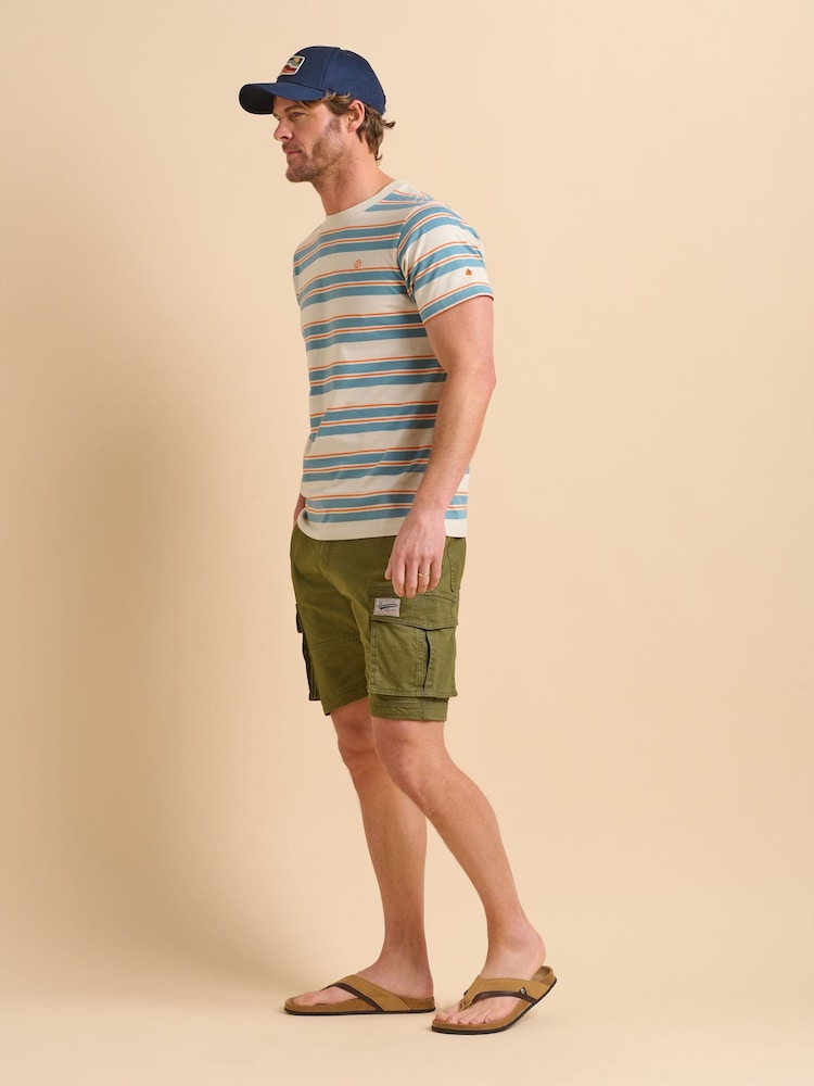 Brakeburn Green Cargo Shorts - Image 3 of 6