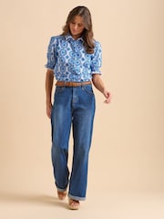 Brakeburn Blue Wide Leg Jeans - Image 1 of 6