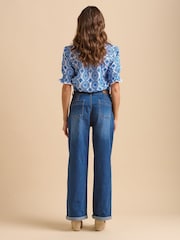 Brakeburn Blue Wide Leg Jeans - Image 2 of 6