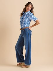 Brakeburn Blue Wide Leg Jeans - Image 3 of 6