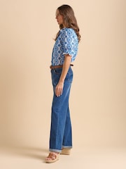 Brakeburn Blue Wide Leg Jeans - Image 5 of 6