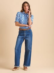 Brakeburn Blue Wide Leg Jeans - Image 6 of 6