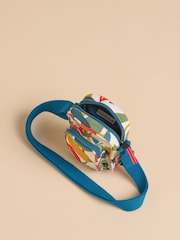 Brakeburn Blue Small Falling Leaves 100% Cotton Cross-Body Bag - Image 3 of 4
