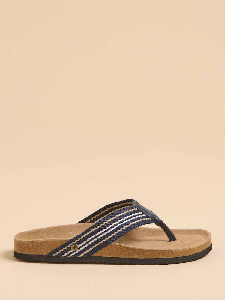 Brakeburn Green Navy Flip Flops - Image 1 of 4