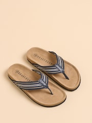 Brakeburn Green Navy Flip Flops - Image 2 of 4