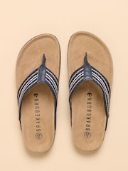 Brakeburn Green Navy Flip Flops - Image 3 of 4