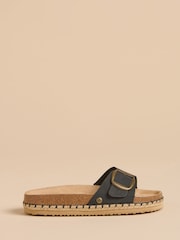 Brakeburn Black Strap Sandals - Image 1 of 4
