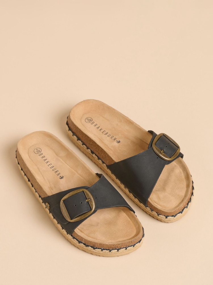 Brakeburn Black Strap Sandals - Image 2 of 4
