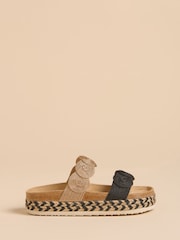 Brakeburn Black Discus Sandals - Image 1 of 4