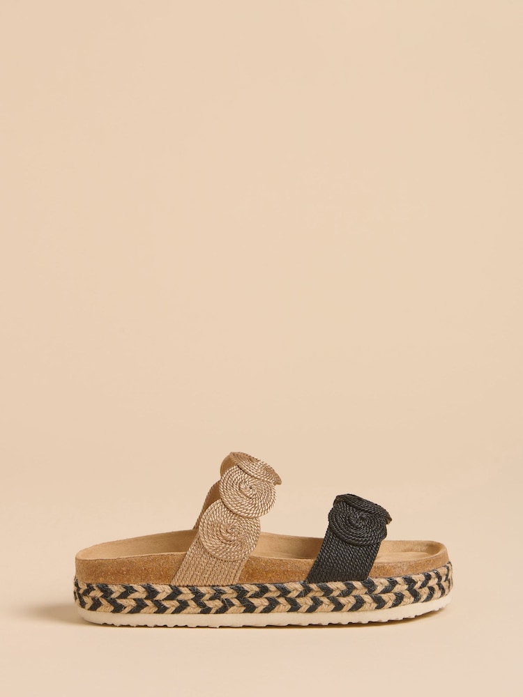 Brakeburn Black Discus Sandals - Image 1 of 4
