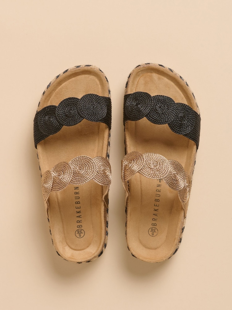 Brakeburn Black Discus Sandals - Image 2 of 4